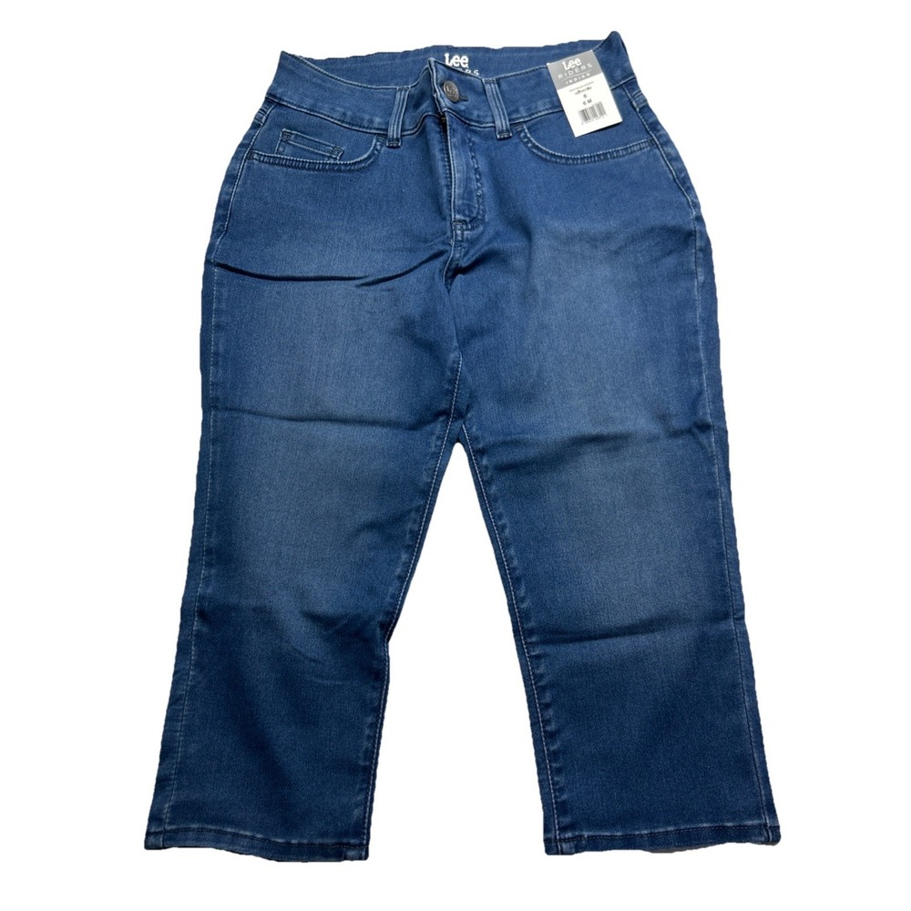 Lee Riders Women's Indigo Capri Size 6M Blue 27x18.5 Casual Denim Pants